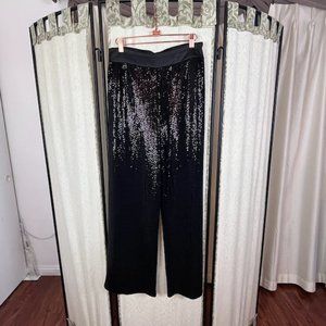 Women’s- Black- Gibson Sequin Trouser Pants- size small,  inseam 28.5 inches